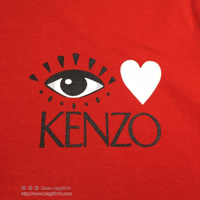 Kenzo短袖衣 2019春夏新款 凱卓男士紅色T恤  tzy1782